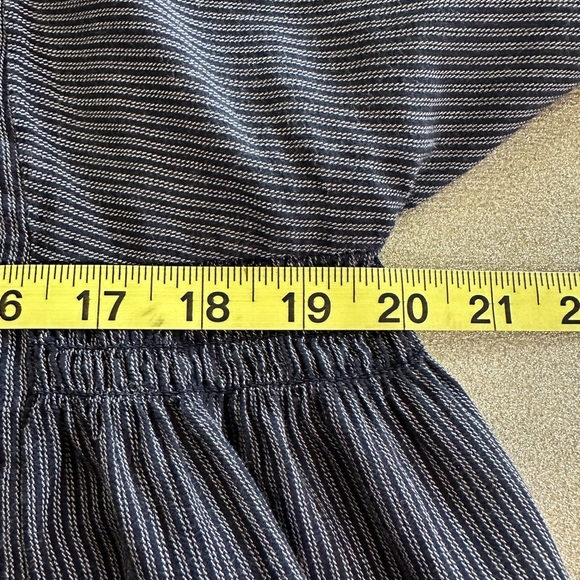 Banana Republic Striped Tie-Neck Embroidered Blouse (853) - Picture 12 of 15